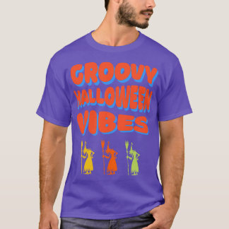 Camiseta Testigos de Halloween muestran colores retro