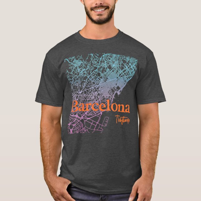 Camiseta Testimo de Barcelona te amo en España (Anverso)