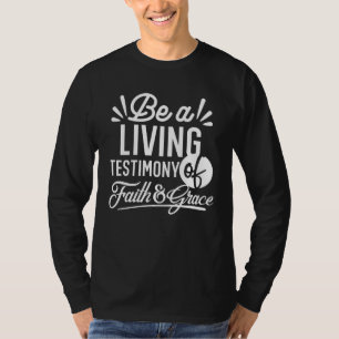 Camiseta Testimonio de vida espiritual Fe y Gracia Cita