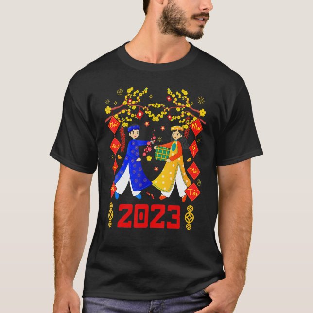 Camiseta Tet 2023 Chuc Mung Nam Moi Vietnamse Lunar Año Nue (Anverso)