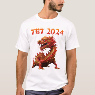 Camiseta Tet 2024 Año del dragón Año Nuevo vietnamita
