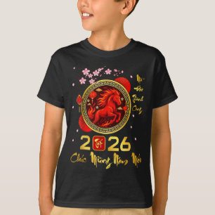 Camiseta Tet 2026 Año del Caballo Vietnamita Año Nuevo Luna