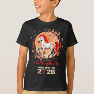 Camiseta Tet 2026 Año del Caballo Zodiaco Lunar Chino Vietn