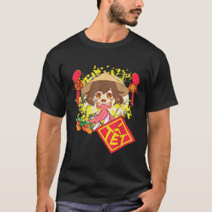 Camiseta Tet Chibi Kawaii Chica niños vietnamitas Lunar New