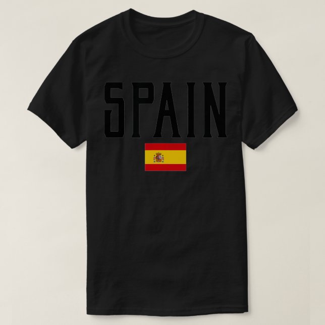 Camiseta Tet negro de bandera española (Diseño del anverso)