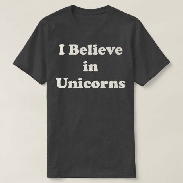 Camiseta Tet sencillo de moda de Unicornio Believer  (Diseño del anverso)