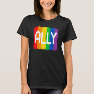 Camiseta Teta de aliado LGBTQ para los hombres del orgullo 
