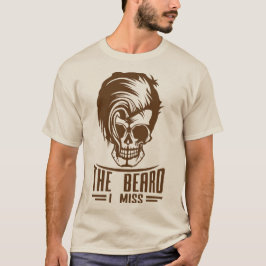 Camiseta tete de mort citation hipster beard miss coiffure
