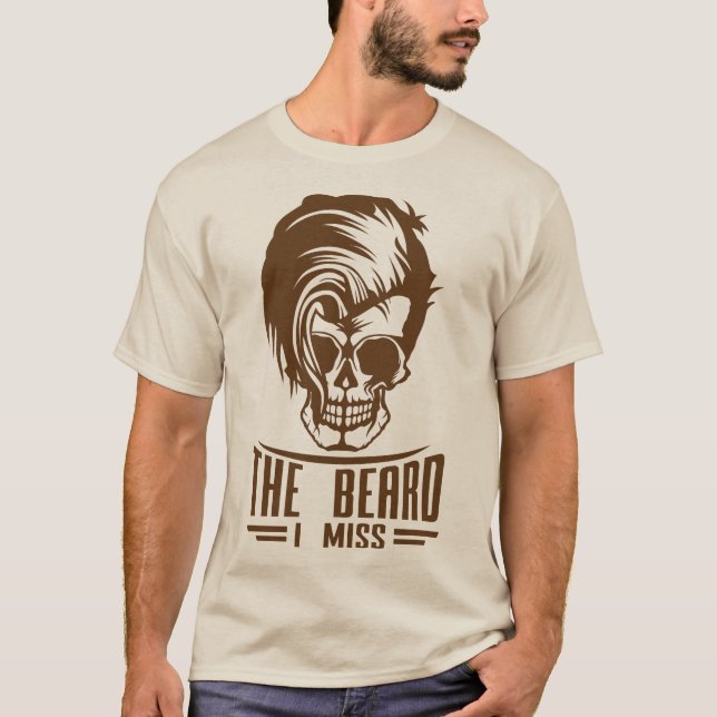 Camiseta tete de mort citation hipster beard miss coiffure  (Anverso)