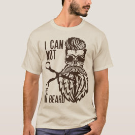 Camiseta tete de mort citation hipster can not cut beard ba