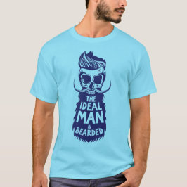 Camiseta tete de mort citation hipster ideal man bearded ba