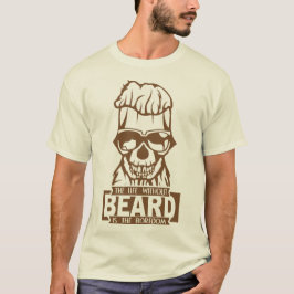 Camiseta tete de mort citation hipster life without beard b