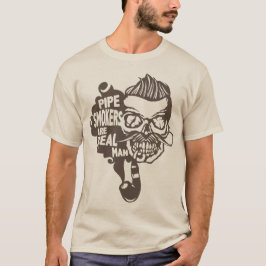 Camiseta tete de mort citation hipster pipe smokers real ma
