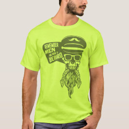 Camiseta tete de mort citation hipster remember men beard b