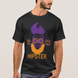 Camiseta tete de mort hipster citation new style barbe desi