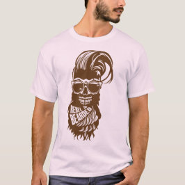 Camiseta tete de mort hipster citation rebel bearded barbe
