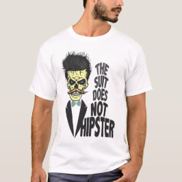 Camiseta tete de mort hipster citation skull crane humour m