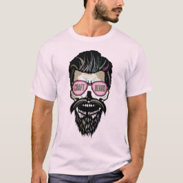 Camiseta tete de mort hipster craft beard citation barbu mo