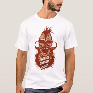 Camiseta tete de mort hipster skull crane citation chic man