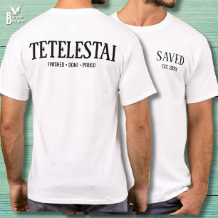 Camiseta Tetelestai Cristiano de Pascua Establecida Salvada