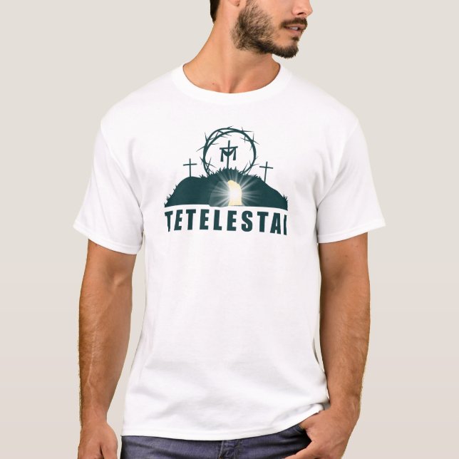 Camiseta Tetelestai - Está terminado, cruz de Jesucristo (Anverso)