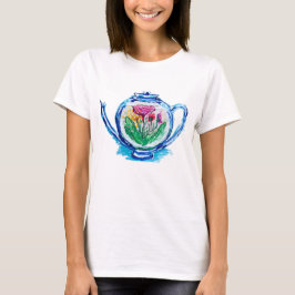 Camiseta Tetera de flores