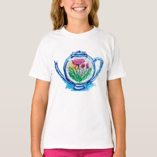 Camiseta Tetera de flores