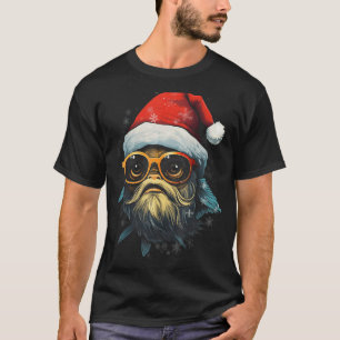 Camiseta Tetra Pez Fantasma Negro Amante Acuario Navidad