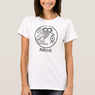 Camiseta Tetradrachm del búho de Athena (fuente griega)