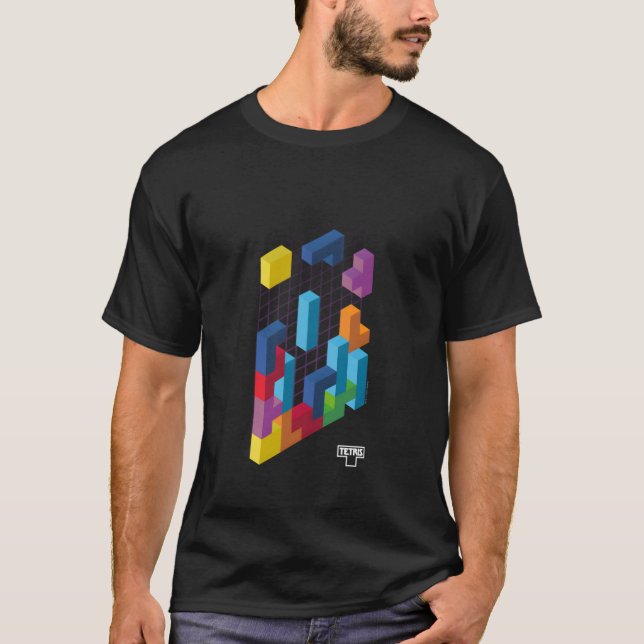 Camiseta Tetris 3D Game Art (Anverso)