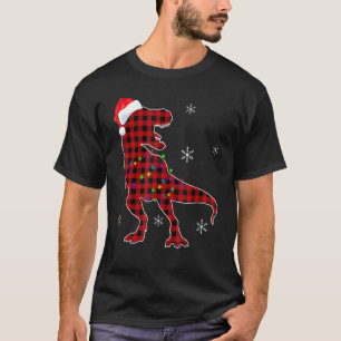 Camiseta Tex Búfalo Rojo Tocó Navidades de dinosaurios Paja