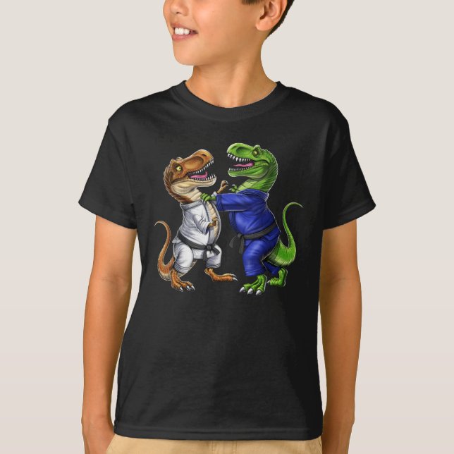 Camiseta Tex Dinosaur Jiu-Jitsu Wrestlers (Anverso)