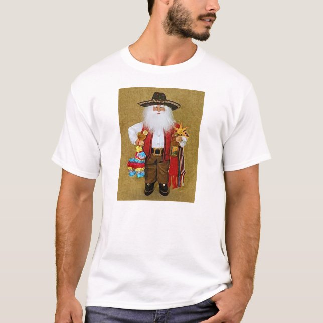 Camiseta Texan al sudoeste mexicano hispánico Papá Noel (Anverso)