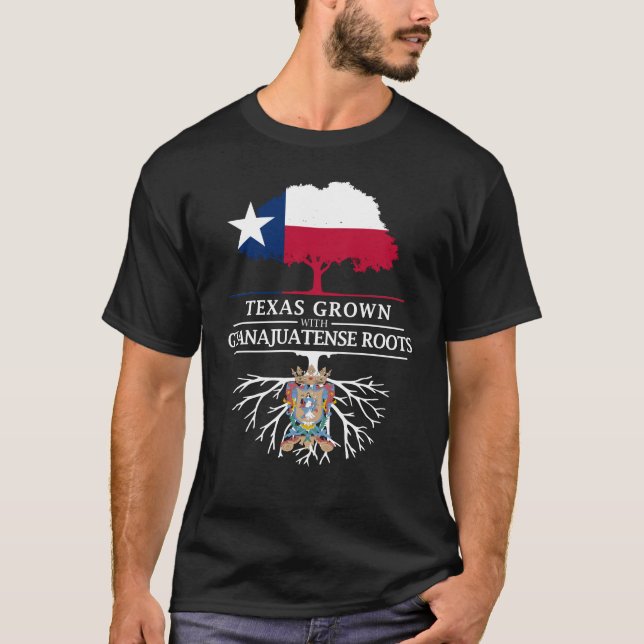 Camiseta Texan crecido con las raíces de Guanajuato (Anverso)