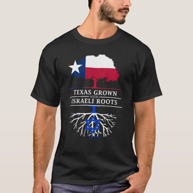 Camiseta Texan crecido con las raíces israelíes (Anverso)