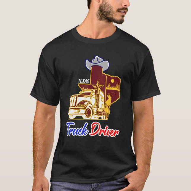 Camiseta Texan Real Truckers for texas drivers  Trucking Tr (Anverso)