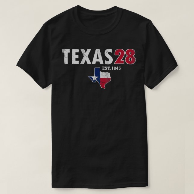 Camiseta Texas 28th State 1845 (Diseño del anverso)