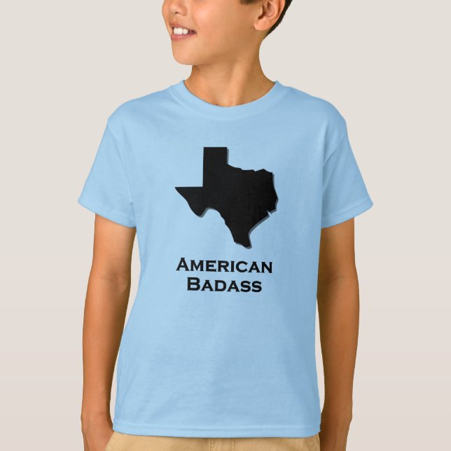 Camiseta Texas American Badass black (Anverso)
