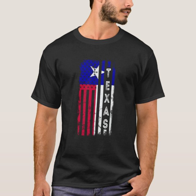 Camiseta Texas American Flag Home State of Texas Flag (Anverso)