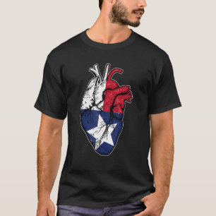 Camiseta Texas Anatómicos Patriotas del Corazón de Texas Or