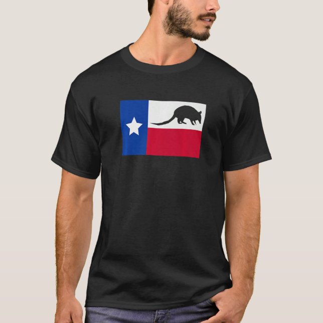 Camiseta Texas Armadillo Flag Premium (Anverso)