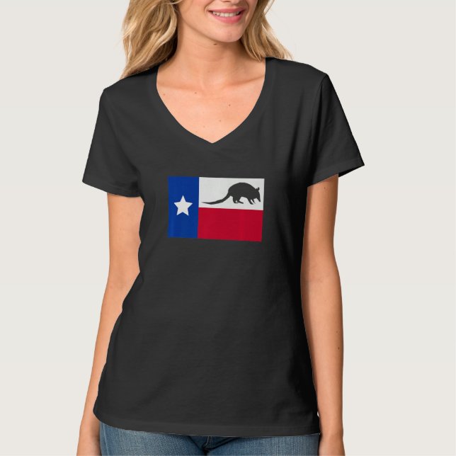 Camiseta Texas Armadillo Flag Premium (Anverso)