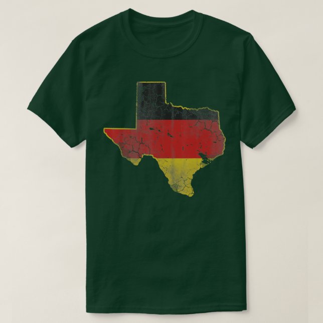 Camiseta Texas Bandera Alemana Americana Texan Alemania Deu (Diseño del anverso)