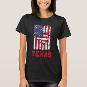 Camiseta Texas bandera americana con el gran estado de Tx 2