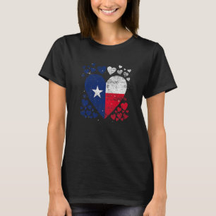 Camiseta Texas Bandera Corazón de Estados Unidos Patriótico