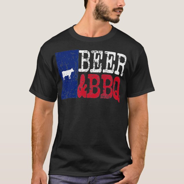 Camiseta Texas Beer  BBQ (Anverso)