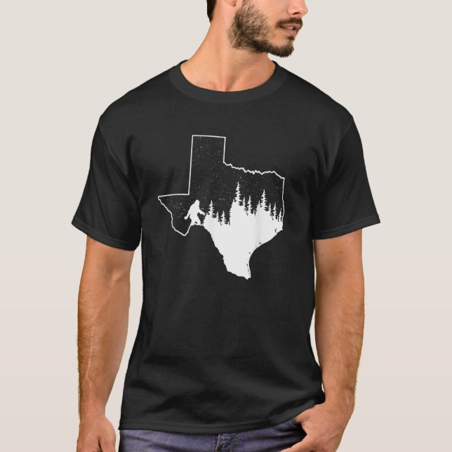 Camiseta Texas Bigfoot Gift Sasquatch Silhouette State Prid (Anverso)