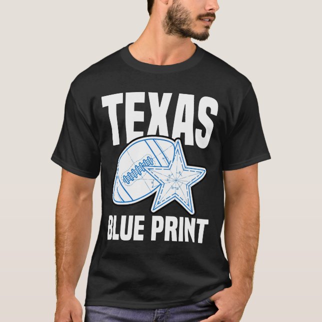 CAMISETA TEXAS BLUE PRINT - DALLAS FOOTBALL (Anverso)