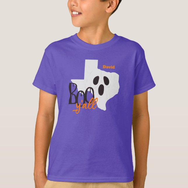 Camiseta Texas Boo Y'all Halloween (Anverso)