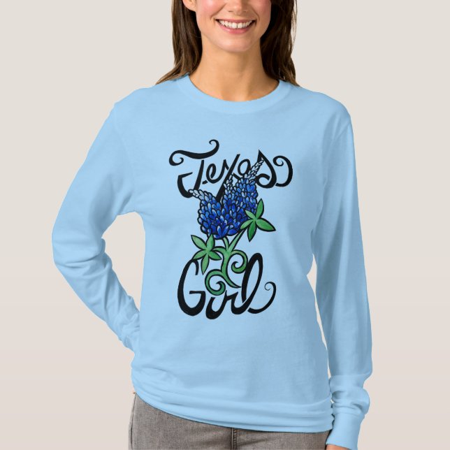 Camiseta Texas Chica texas Bluebonnets (Anverso)